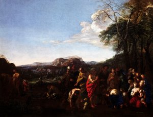 El sermón de Juan el Bautista de Michelangelo Cerquozzi