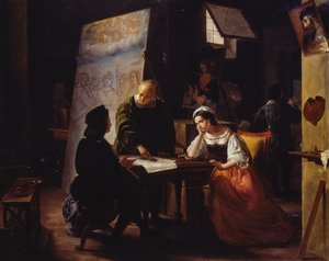 En el estudio de Raffaello de Michelangelo Fumagalli