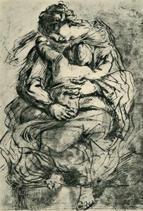 Madonna y niño, finales del siglo XVI-principios del XVII de Michelangelo Merisi Caravaggio