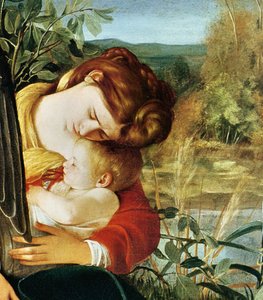 Descanso en la huida a Egipto (detalle. 1603) de Michelangelo Merisi Caravaggio