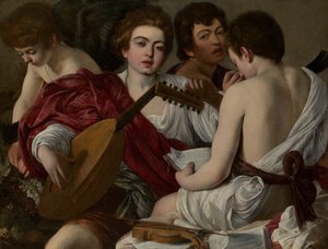 Los Músicos, 1597 de Michelangelo Merisi Caravaggio