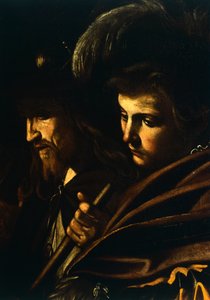 Rostros de dos hombres (detalle) de Michelangelo Merisi da Caravaggio