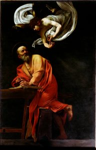 San Mateo y el ángel de Michelangelo Merisi da Caravaggio