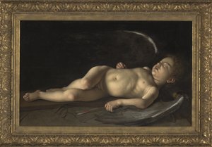 Cupido dormido (óleo sobre lienzo)