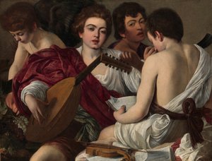 Los músicos, c.1595 de Michelangelo Merisi da Caravaggio
