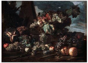 Naturaleza Muerta con Uvas, siglo XVII de Michelangelo Pace del Campidoglio