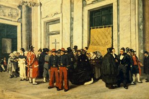 Vestíbulo de Santa María la Mayor, ca 1865 de Michele Cammarano