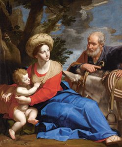 El Descanso en la Huida a Egipto, c. 1640 de Michele Desubleo