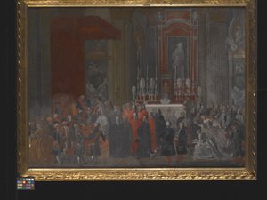 Ceremonia religiosa con motivo de la ascensión de Fernando IV al trono de Nápoles