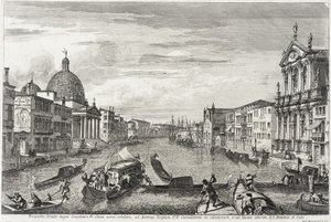 El Gran Canal Entre San Simone Piccolo y Santa Chiara, c.1740-41 de Michele Marieschi
