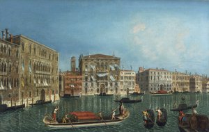 El Gran Canal con el Palazzo Foscari y el Palazzo Balbi de Michele Marieschi