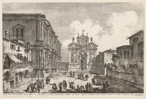 Views of Venice:  Campo S. Rocco de Michele Marieschi
