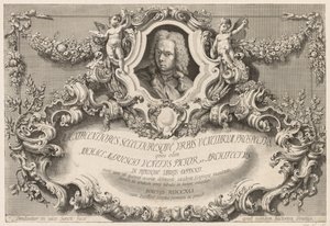 Vistas de Venecia: Frontispicio - Página de título, 1741 de Michele Marieschi