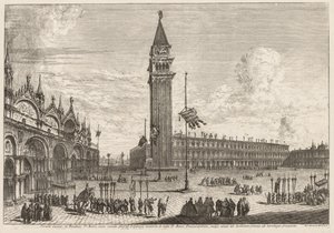 Vistas de Venecia: Piazza y Piazzetta, 1741 de Michele Marieschi