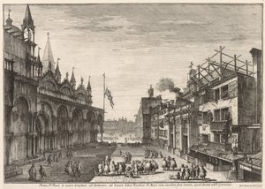 Views of Venice:  Piazzetta S. Basso de Michele Marieschi