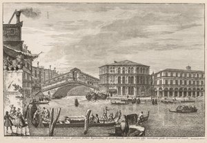 Vistas de Venecia: El puente y el mercado de Rialto, 1741