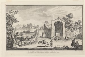 Vista de la campiña cerca de Gamberaia de Michele Marieschi after Giuseppe Zocchi