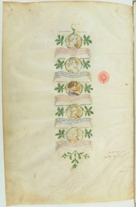 Genealogía de los Visconti (BNF, ms lat. 5888) btv1b10020318d, f36 de Michelino Molinari da Besozzo