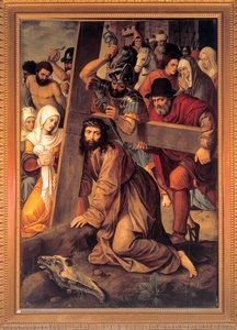 ""Cristo llevando la cruz"" Pintura de Michiel Coxcie (Coxie) (1499-1592) de Michiel I Coxie or Coxcie