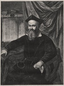 Retrato de Marco Antonio de Dominis (Markantun de Dominis) (1556-1624) eclesiástico dálmata, apóstata y hombre de ciencia - grabado por G J Delff después de Mierevelt de Michiel Jansz. van (after) Mierevelt
