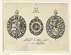Dos cajas de reloj y una esfera, c.1620-26 de Michiel Le Blon