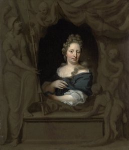Retrato de Eva Visscher, esposa de Michiel van Musscher de Michiel van Musscher