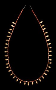 Colgantes de botella de oro con collar de cuentas de cornalina de Middle Kingdom Egyptian