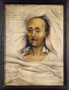Duque Guillermo V de Baviera en su lecho de muerte, 1550 de Mielich