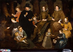 Retrato de la familia Rocca de Miguel (c.1612 47) (attr.to) Manrique