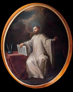 Representación de san Bernardo de Claraval (1090-1153) de Miguel Cabrera