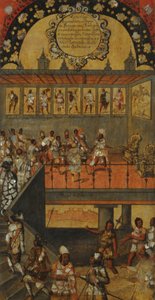 La Conquista de México, Panel XII, c.1696-1715 de Miguel Gonzalez