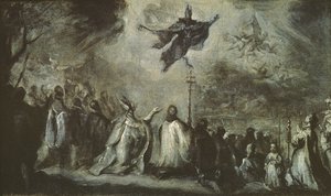 Aparición de San Agustín de Miguel Jacinto Meléndez