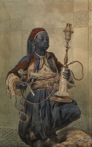 Nubio con una pipa de agua, 1862
