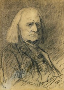 Retrato de Franz Liszt (1811-1886) de Mihály Munkácsy