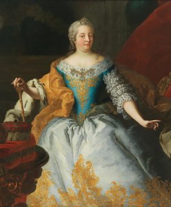 Retrato de la emperatriz María Teresa, reina de Hungría y Bohemia, con la corona bohemia de Mijtens