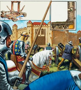 Enrique V en Francia (gouache sobre papel)