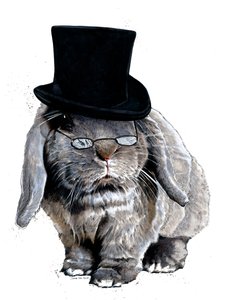 Humbug Bunny en blanco, 2020 de Mike Davis