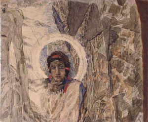 Cabeza de ángel, 1887 de Mikhail Aleksandrovich Vrubel