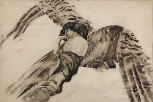 Demonio volador, 1890-1891 de Mikhail Aleksandrovich Vrubel