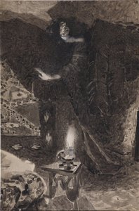Ilustración del poema El Demonio de Mijaíl Lérmontov, 1890-1900