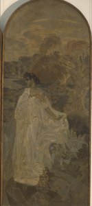 Tríptico de Minerva El Juicio de París, 1893 de Mikhail Aleksandrovich Vrubel