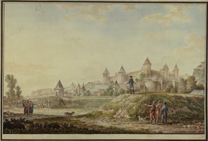 Vista de la fortaleza de Bender, 1790 de Mikhail Matveevich Ivanov