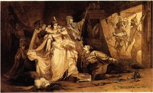 El Arresto de Marina Mniszech de Mikhail Osipovitsch Mikeshin