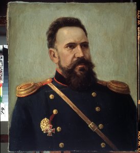 "Retrato del soldado e ingeniero Sergei Mosin (1849-1902), inventor del fusil Mosin-Nagant (Mosin Nagant)". Pintura de Mikhail Gerets (1900-1942) 1941 Museo Estatal Central de Artillería, San Petersburgo de Mikhail Petrovich Gerets