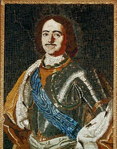 Retrato: Zar Pedro el Grande (mosaico) de Mikhail Vasilievich Lomonosov