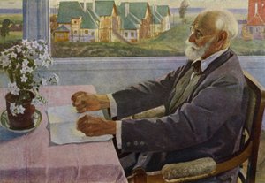 Retrato del fisiólogo ruso Iván Pávlov