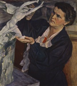 Retrato de la escultora soviética Vera Mukhina