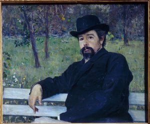 Retrato del pintor Nikolai Alexandrovich Yaroshenko de Mikhail Vasilievich Nesterov