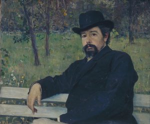Retrato del pintor Nikolai Alexandrovich Yaroshenko 1846-1898 de Mikhail Vasilievich Nesterov