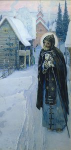 Tríptico de los trabajos de San Sergio, parte derecha, 1896 de Mikhail Vasilievich Nesterov